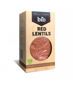 BIO RED LENTILS - 500 G