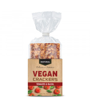 NATURAL CRACKERS TOMATO & BASIL - 150 g